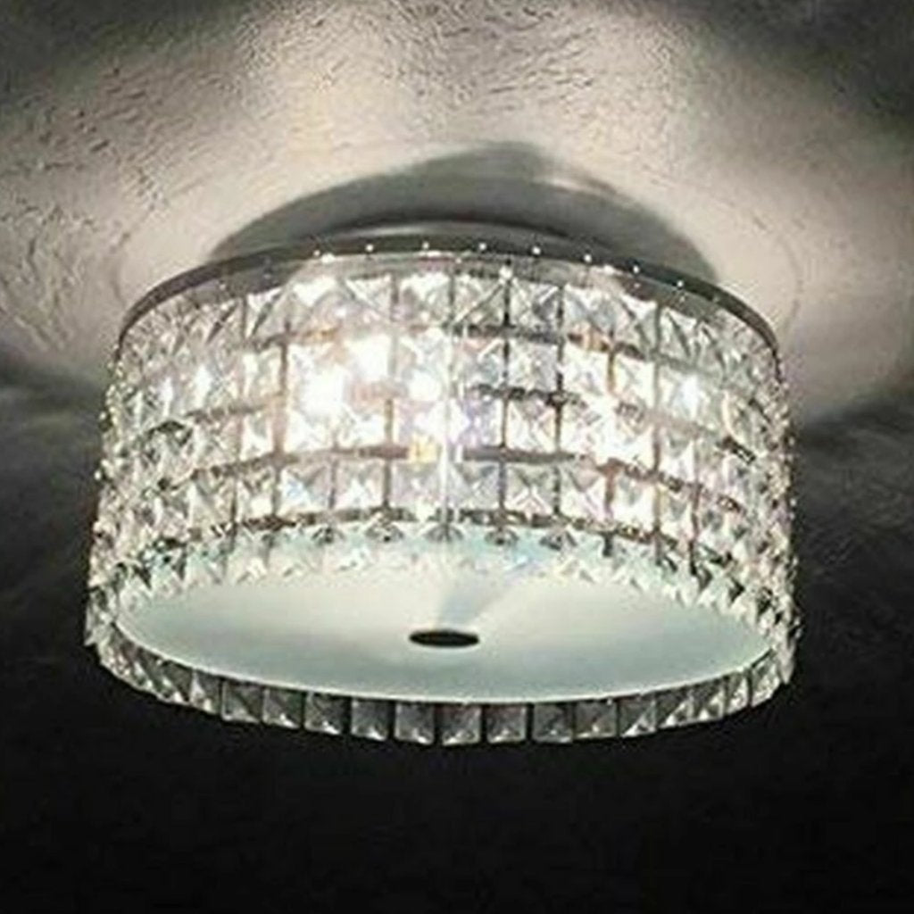 Hampton Bay Glam Cobalt 3-Light brushed Chrome Ceiling Light Damaged Box-light-Tool Mart Inc.