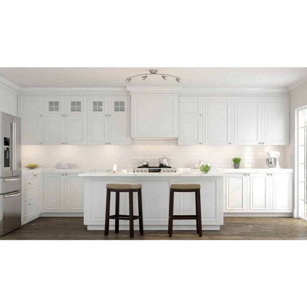 Hampton Bay Kelso 3 ft. 4-Light Satin Nickel LED Fixed Rail with 300/Lumen Heads Damaged Box-light-Tool Mart Inc.