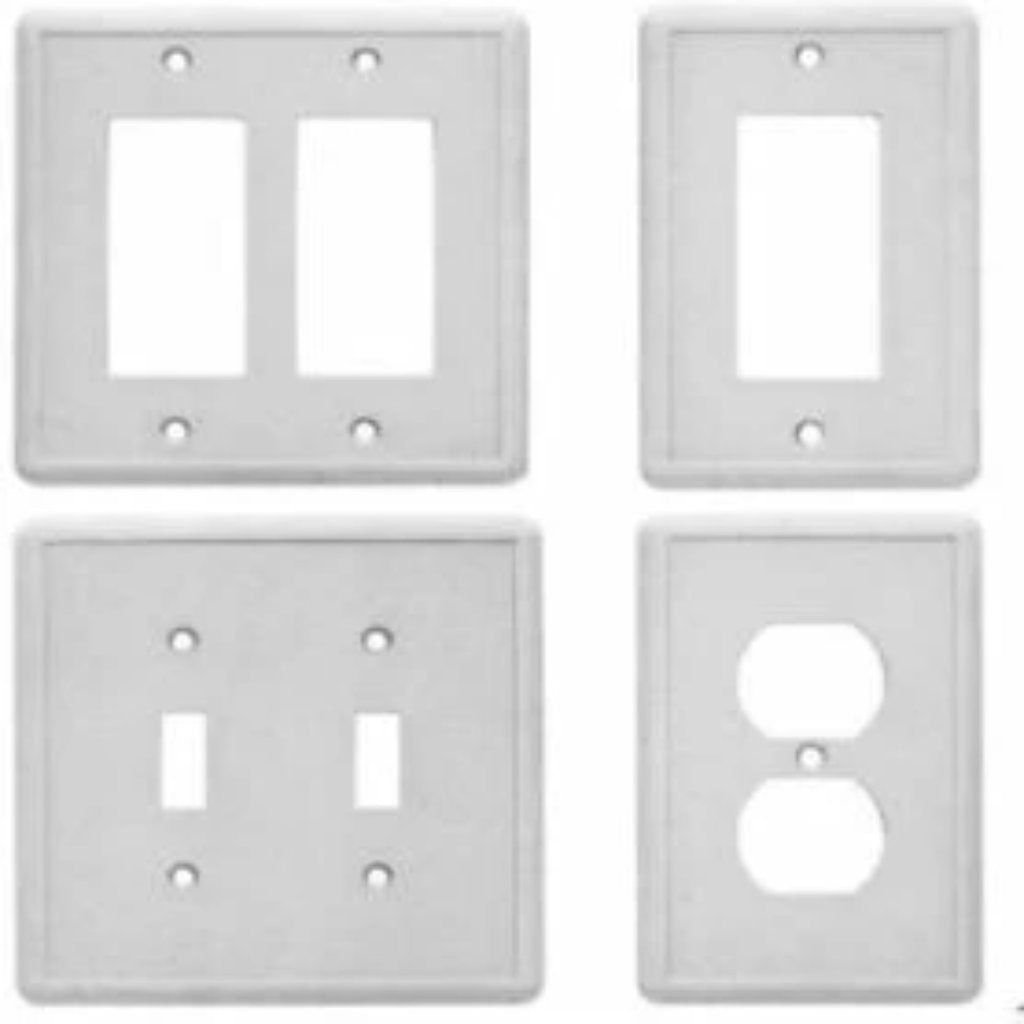 Hampton Bay Stone Grey 2 Gang Toggle Wall Plate Damaged Box-outlets, switches, & plates-Tool Mart Inc.