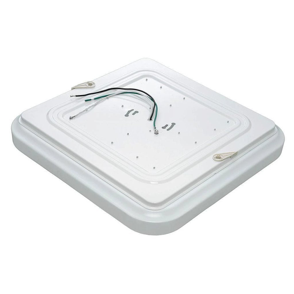 Hampton Bay Transitional Style 16 in. Square White 100-Watt Equivalent Integrated LED Flush Mount Bright/Cool White Damaged Box-light-Tool Mart Inc.