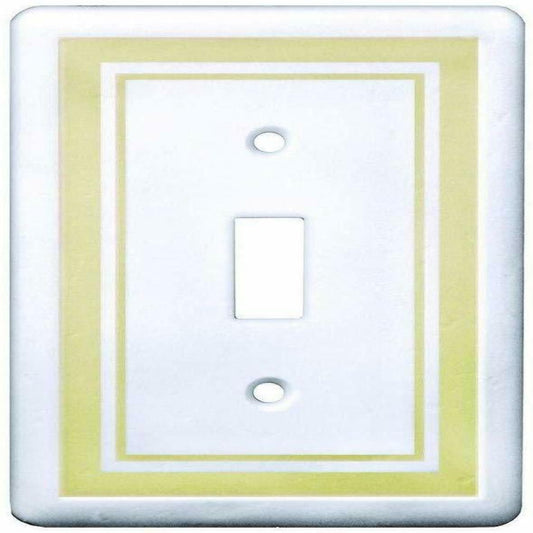 Hampton Bay Cast Stone Finish Single Toggle Light Switch Cover Wall Plate Damaged Box