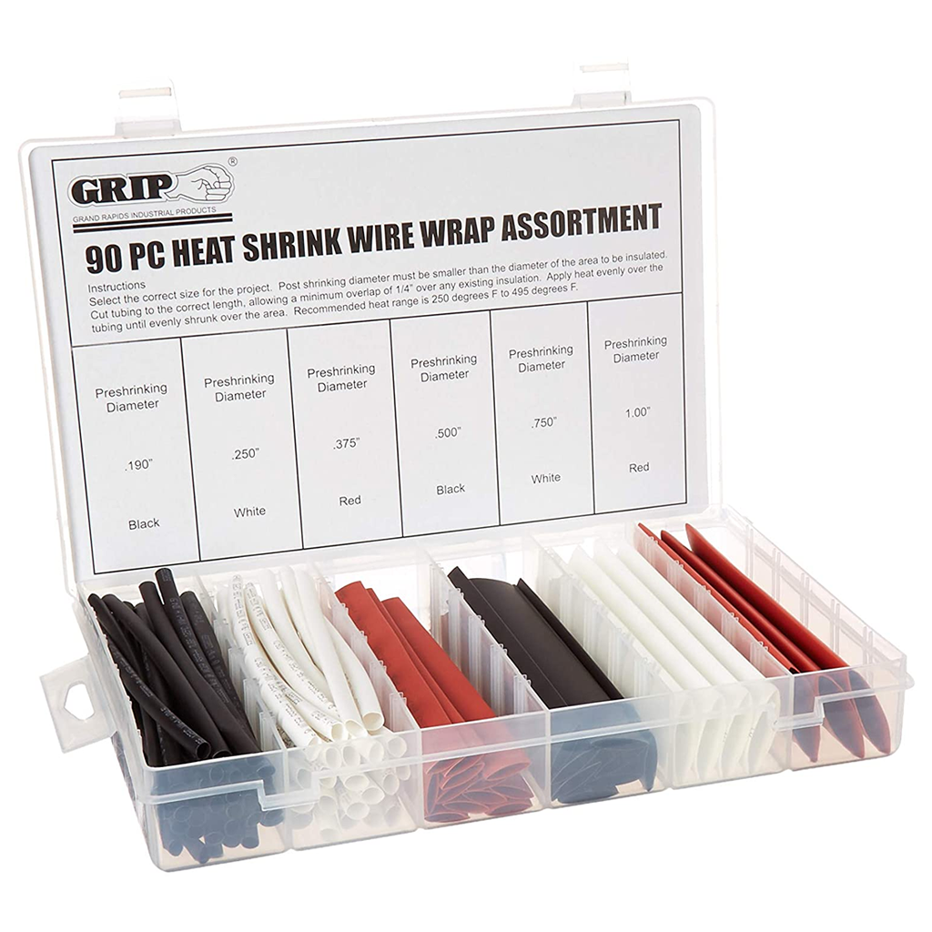 90 Piece Heat Shrink Wire Wrap Assortment