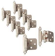 Liberty Satin Nickel Self-Closing Overlay Cabinet Hinge (5-Pairs)