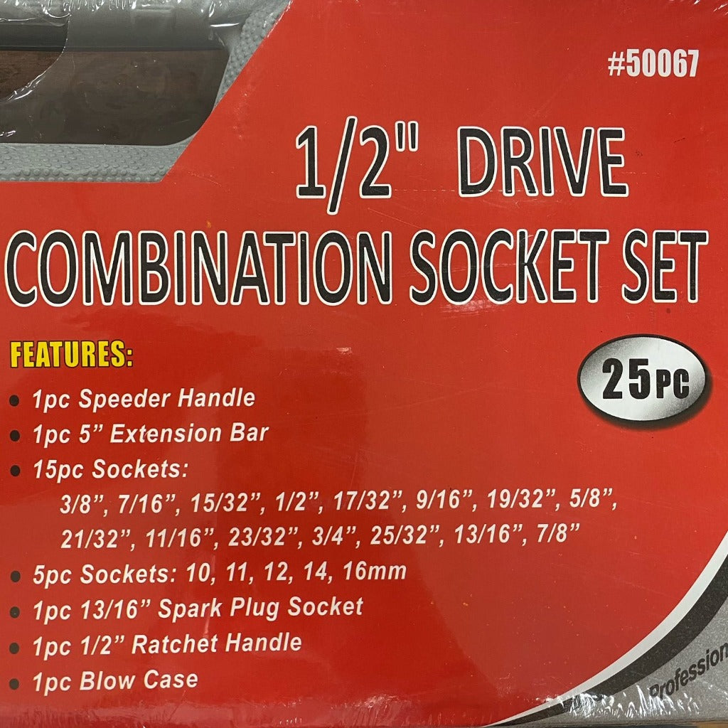 Combination Socket Set 25 Piece