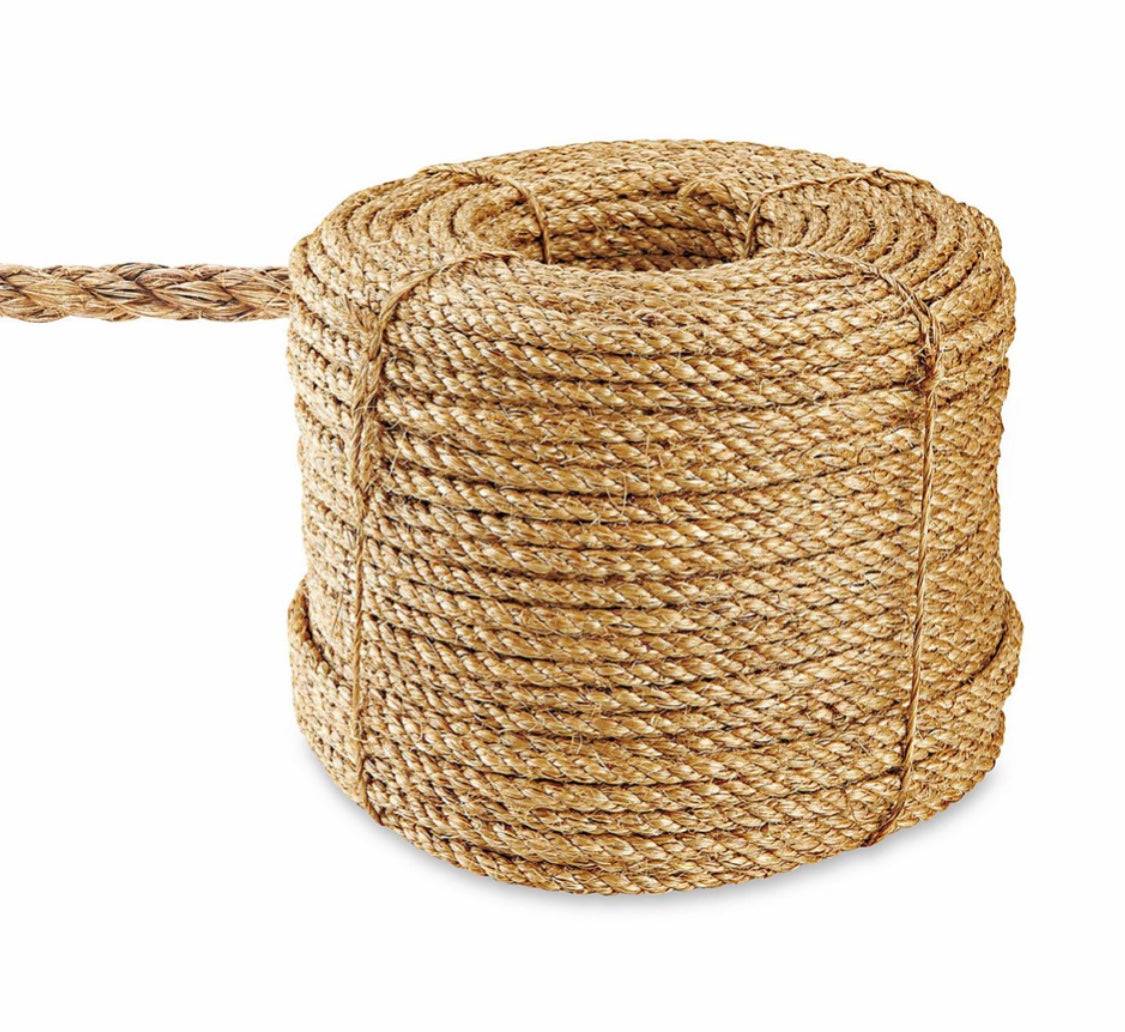 1/4" X 50' Natural Fiber Manila Landscaping Rope