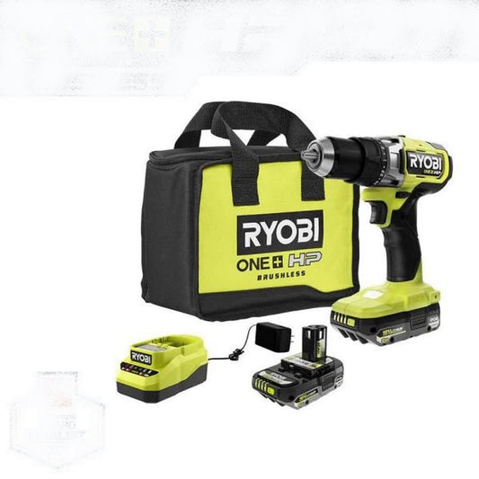 Ryobi One Plus HP 18V Brushless Cordless Compact 1/4in Impact Driver Kit With 2 1.5 Ah Batteries Charger And Bag Damaged Box