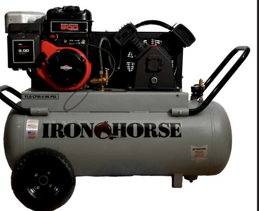 Iron Horse Air Compressor With Electric Start 6 Horse Power Briggs And Stratton Engine-iron horse air compressors-Tool Mart Inc.