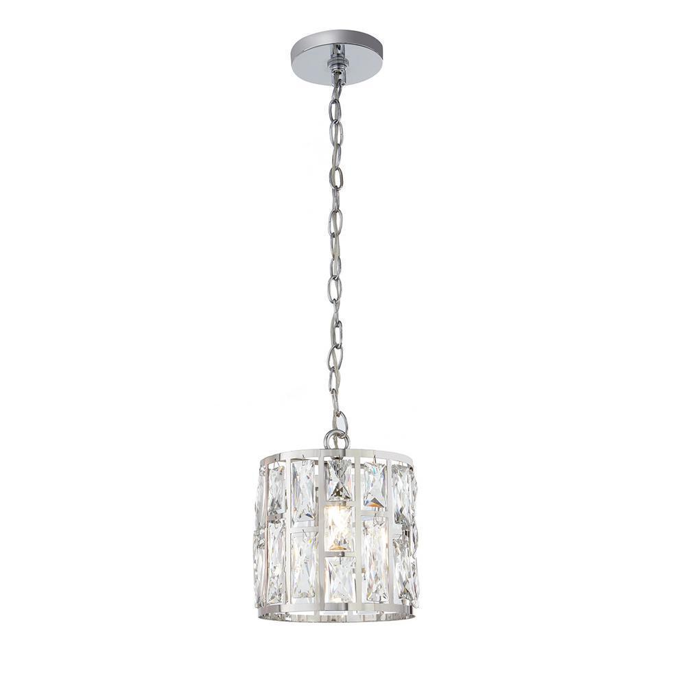 Kristella 1-Light Crystal and Chrome Pendant Damaged Box-Lighting-Tool Mart Inc.