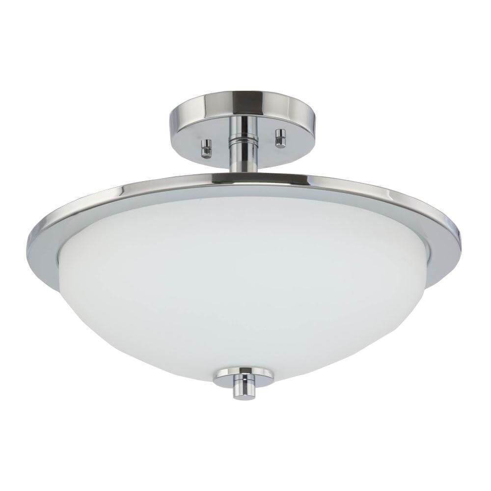 LED semi-flush mount with etched glass damaged box-Lighting-Tool Mart Inc.