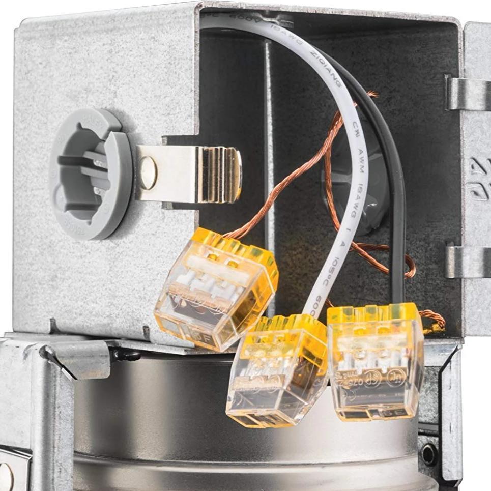 Lithonia Lighting Integrated Canless Kit, 4-inch Brushed Nickel Baffle-recessed fixtures-Tool Mart Inc.