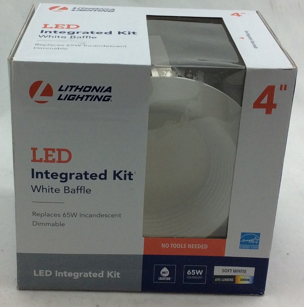 Lithonia OneUp 4 in. White Integrated LED Recessed Kit Damaged Box-recessed fixtures-Tool Mart Inc.