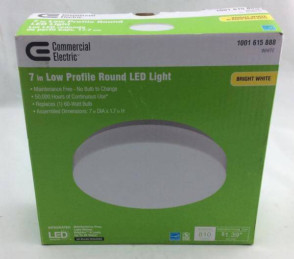 Low Profile 7 in. White 60 Watt Equivalent Round Integrated LED Flush Mount (Bright White) *Damaged Box*-Lighting-Tool Mart Inc.