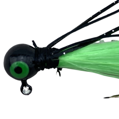 Paps Hair Jig 5 Pack Black Head Green Tail