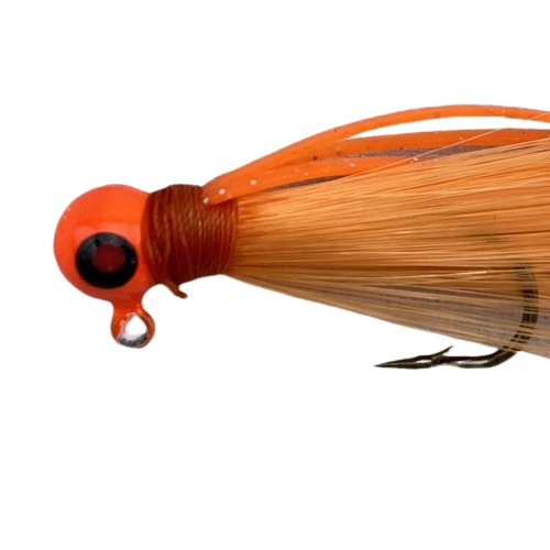 Paps Hair Jig 5 Pack Orange Head Orange Tail 1/16 Ounce