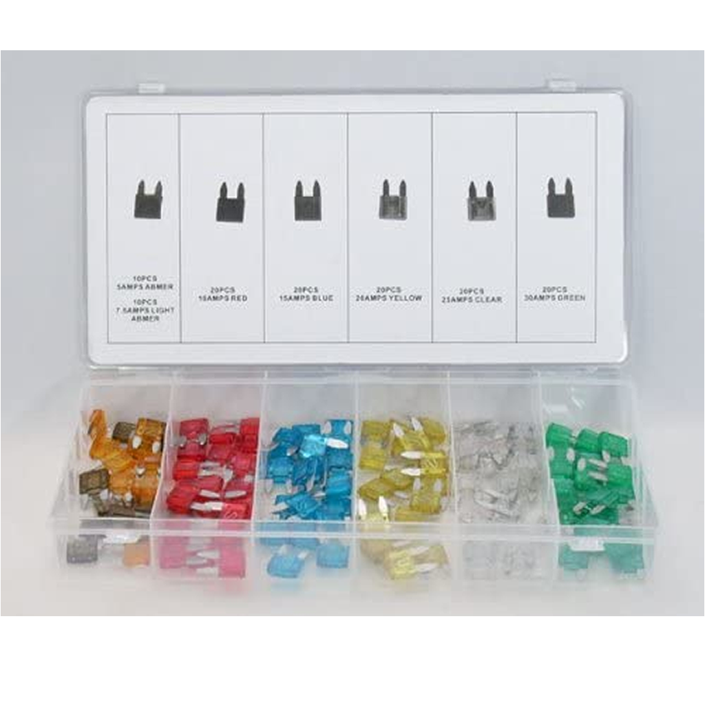 120 Piece Mini Car Fuse Kit