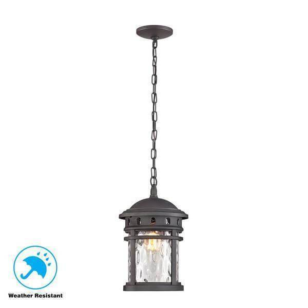 One-light black outdoor pendant damaged box-outdoor lighting-Tool Mart Inc.