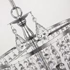 Polished chrome mini-chandelier with hanging crystals damaged box-Lighting-Tool Mart Inc.