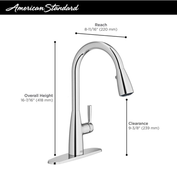 Fairbury 2S Single Handle Pull Down Sprayer Kitchen Faucet in Polished Chrome Damaged Box