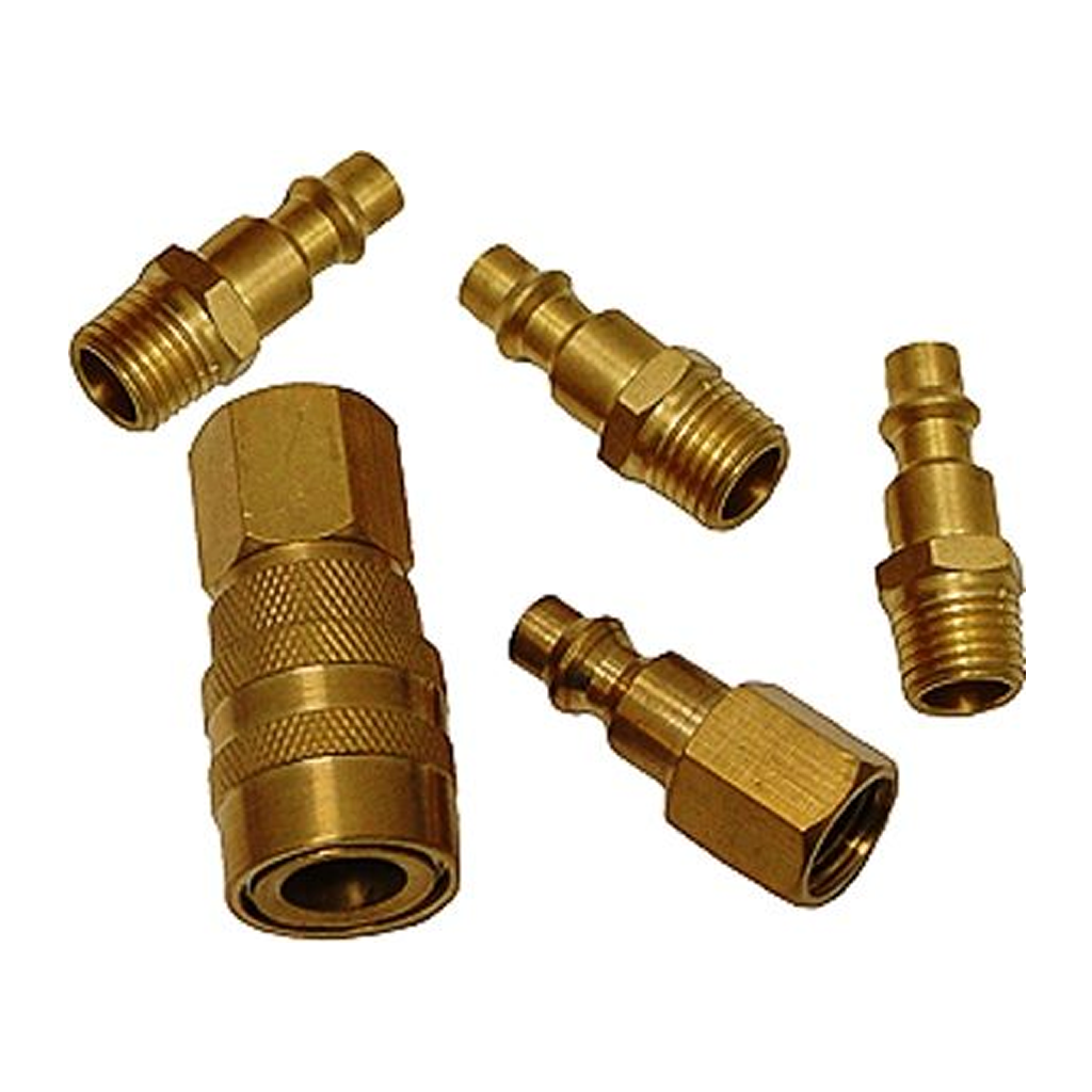 5 Piece Brass Quick Coupler Set