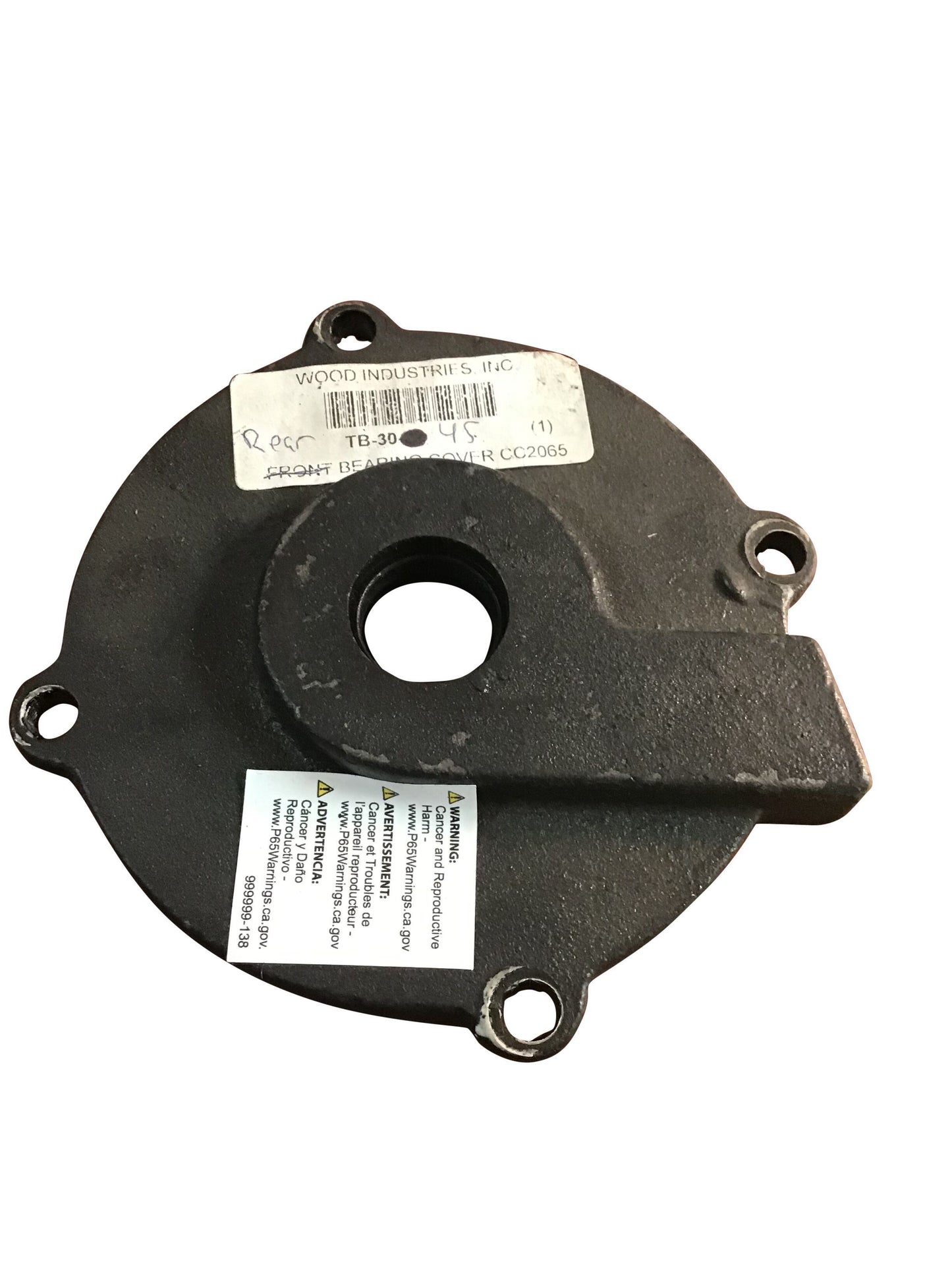 Rear Bearing Cover-air compressor parts-Tool Mart Inc.