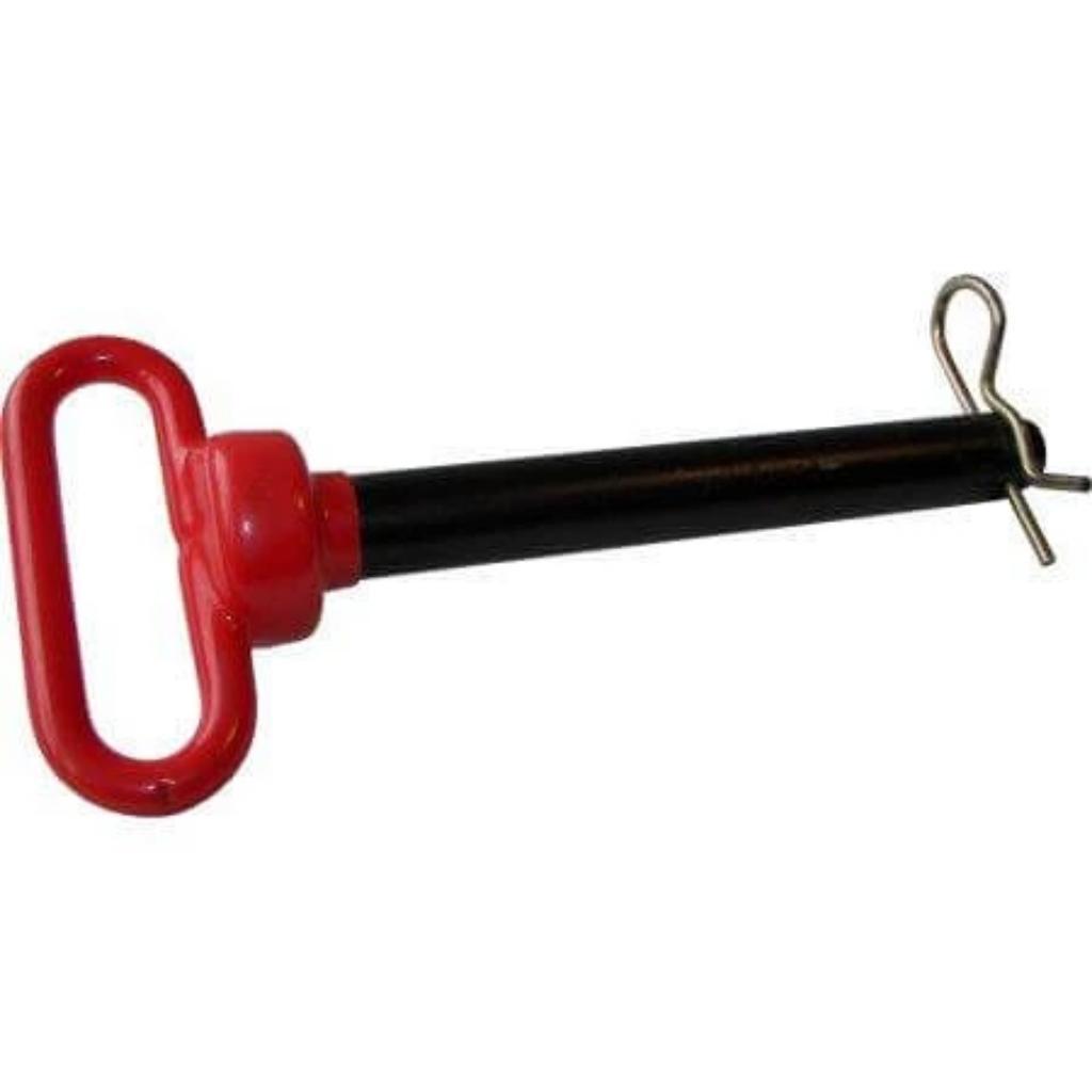 Red Handle Hitch Pin WIth Hair Pin 1 1/8" x 8 1/2"-hitch pins & receivers-Tool Mart Inc.