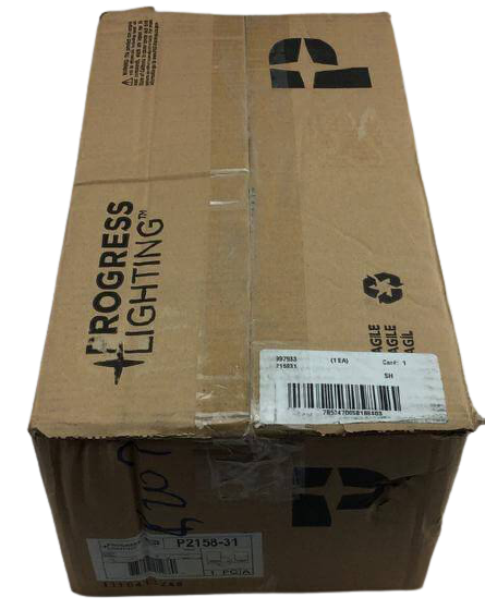 Progress Lighting Replay 13 inch 2 Light Black Bathroom Vanity Light with Glass Shades Damaged Box