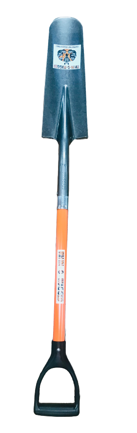 Rhin O Rugged 16 Inch Drain Spade D Handle With 29 Inch Fiberglass Handle