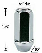 Lugs Nuts XL Bulge Acorn By White Knight- Damaged Box