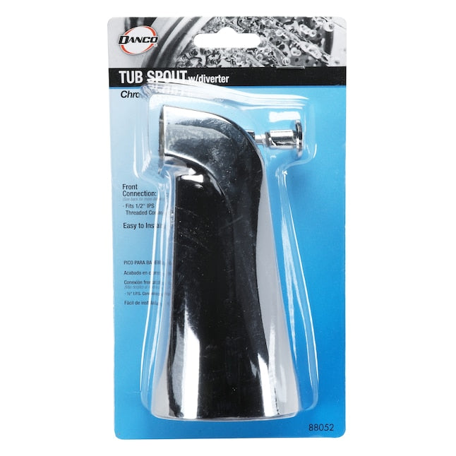 DANCO 5 in. Bathroom Tub Spout with Front Diverter Chrome Damaged Box