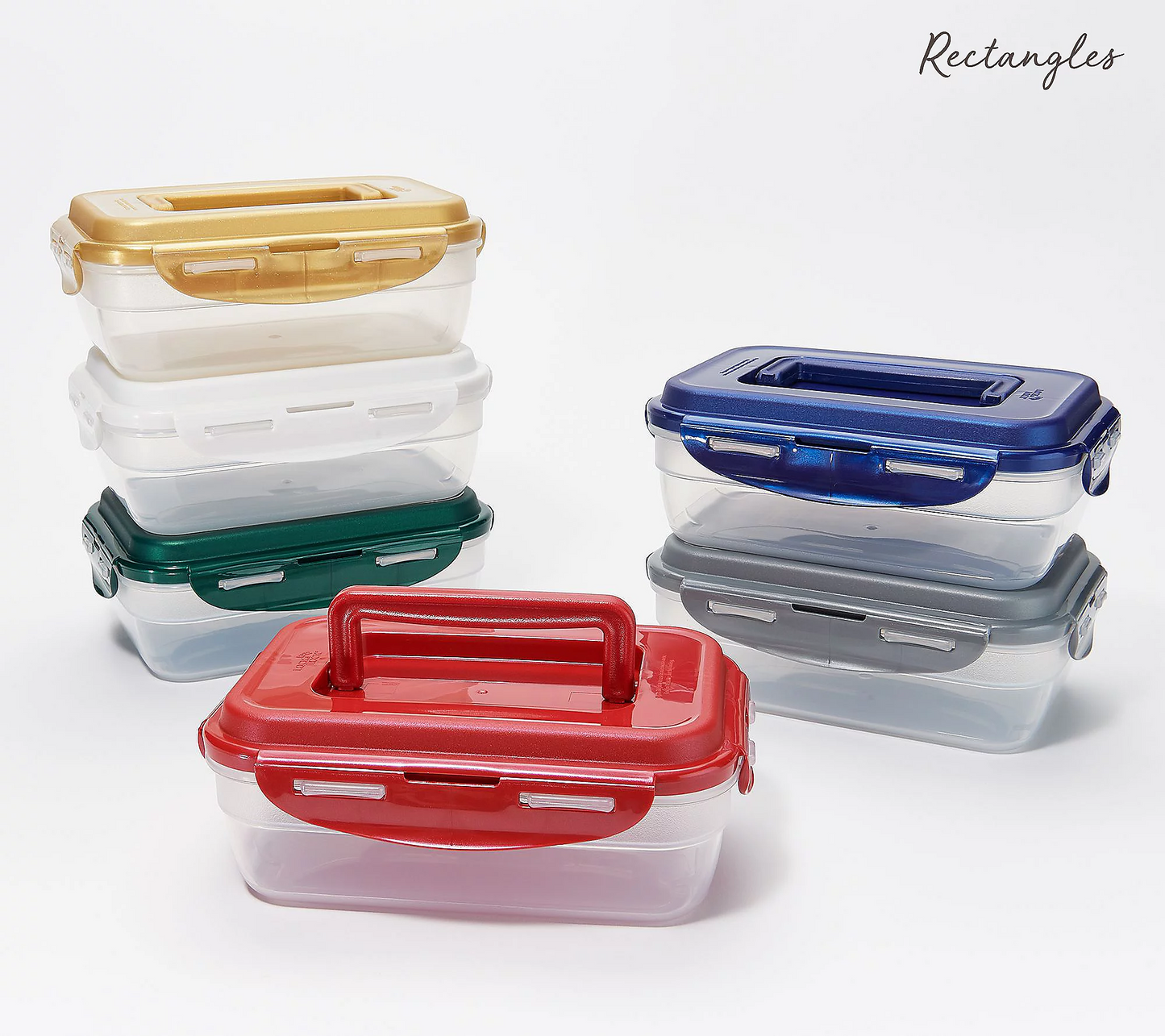 LocknLock Set of 6 Rectangle Containers & Christmas Bags