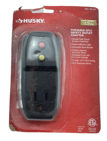 Husky Wall Adapter GFCI Damaged Package