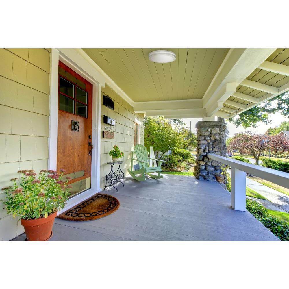 White Outdoor Integrated LED Decorative Flush Mount Damaged Box-Lighting-Tool Mart Inc.