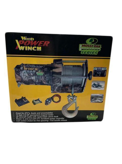 Wood Power 2000 LB Mossy Oak Camouflage Winch-winches & jacks-Tool Mart Inc.