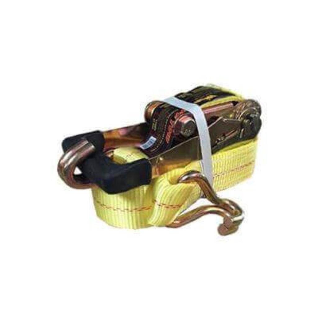 Wood Tuff 2 Inches x 27 Feet Ratchet Tie Downs- Flat & J Hooks-tie downs, chains, & straps-Tool Mart Inc.