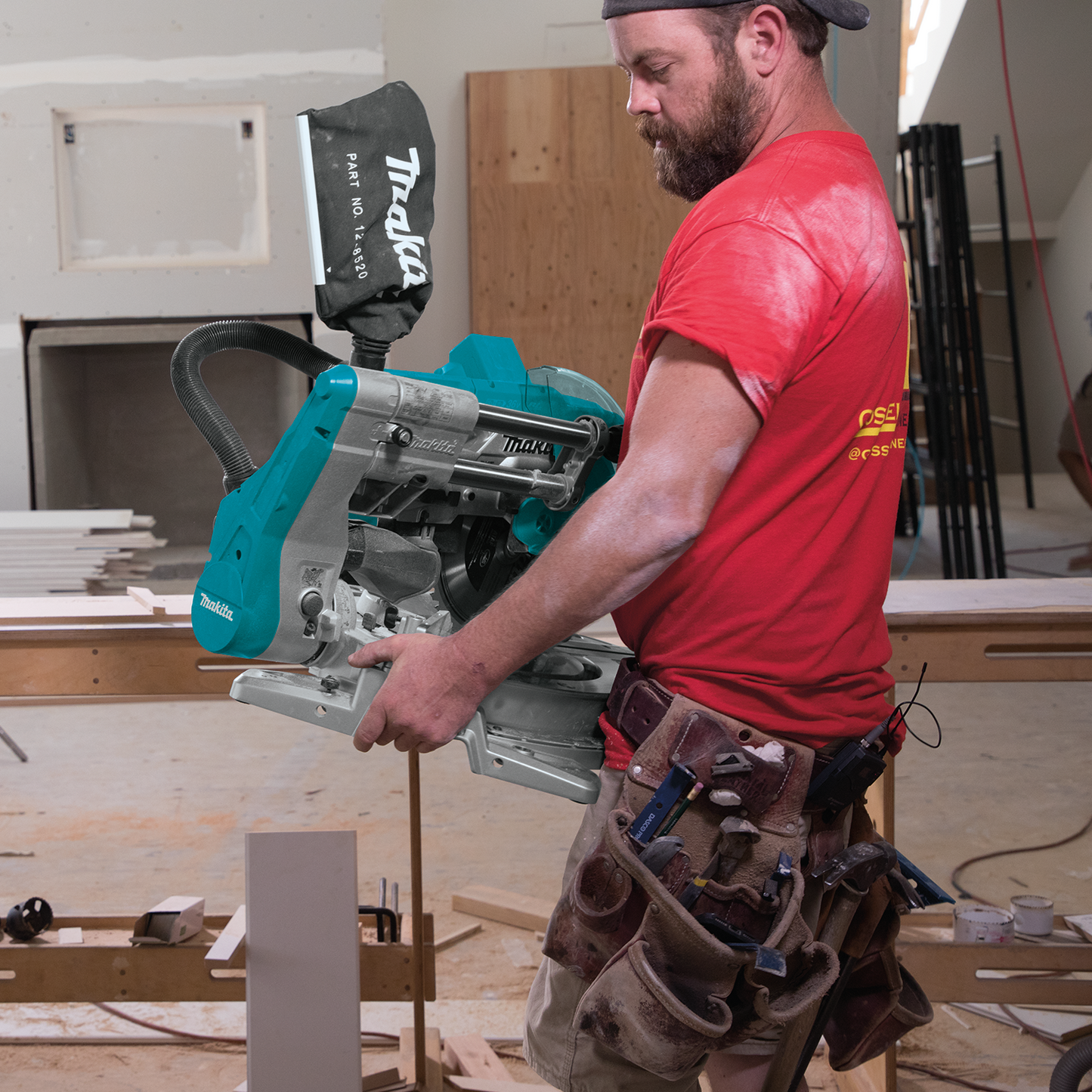 Makita 36 Volt LXT Brushless 10 Inch Dual Bevel Sliding Compound Miter Saw With Laser Kit Factory Serviced