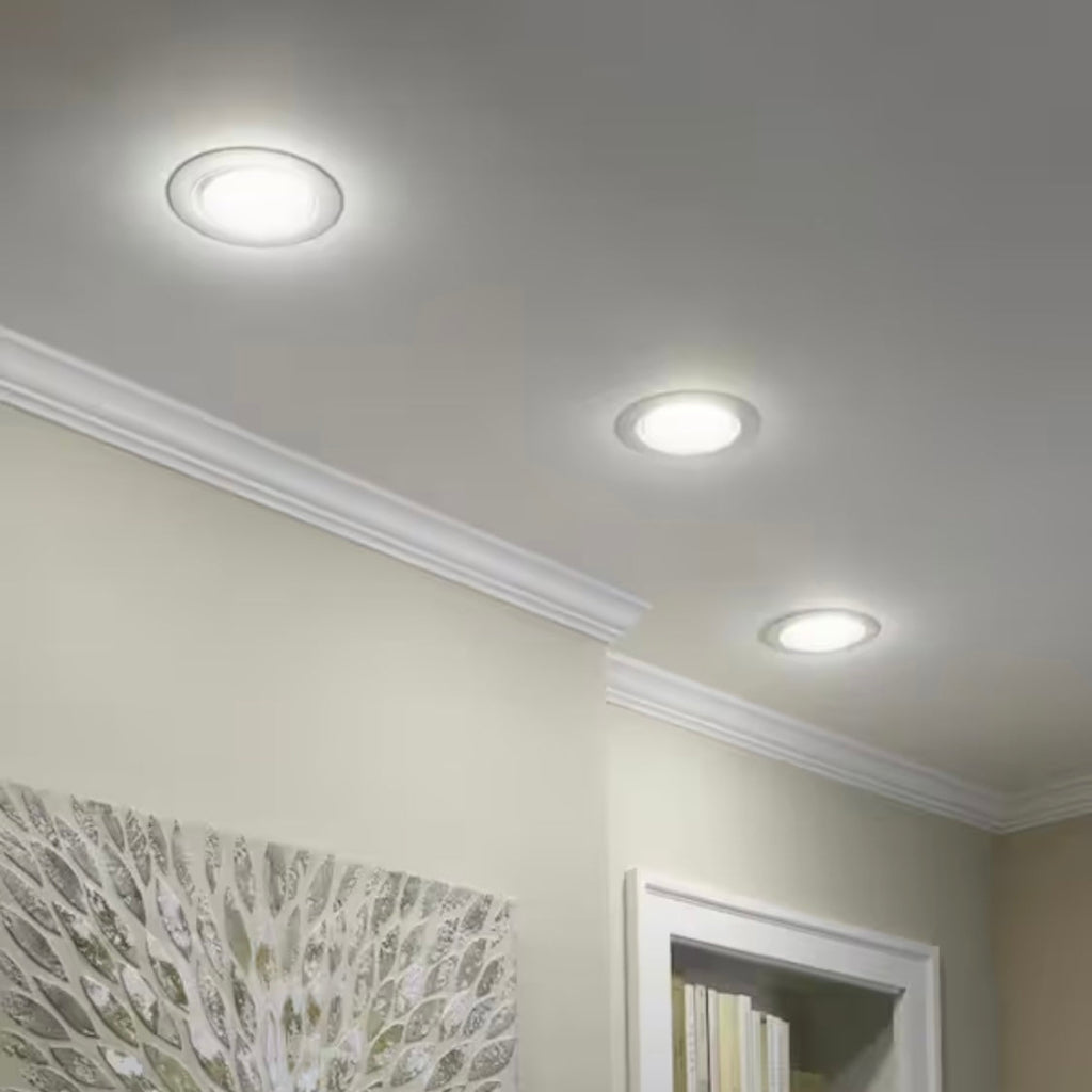 EcoSmart 75-Watt Equivalent BR40 Dimmable Energy Star LED Light Bulb Bright White (2-Pack)