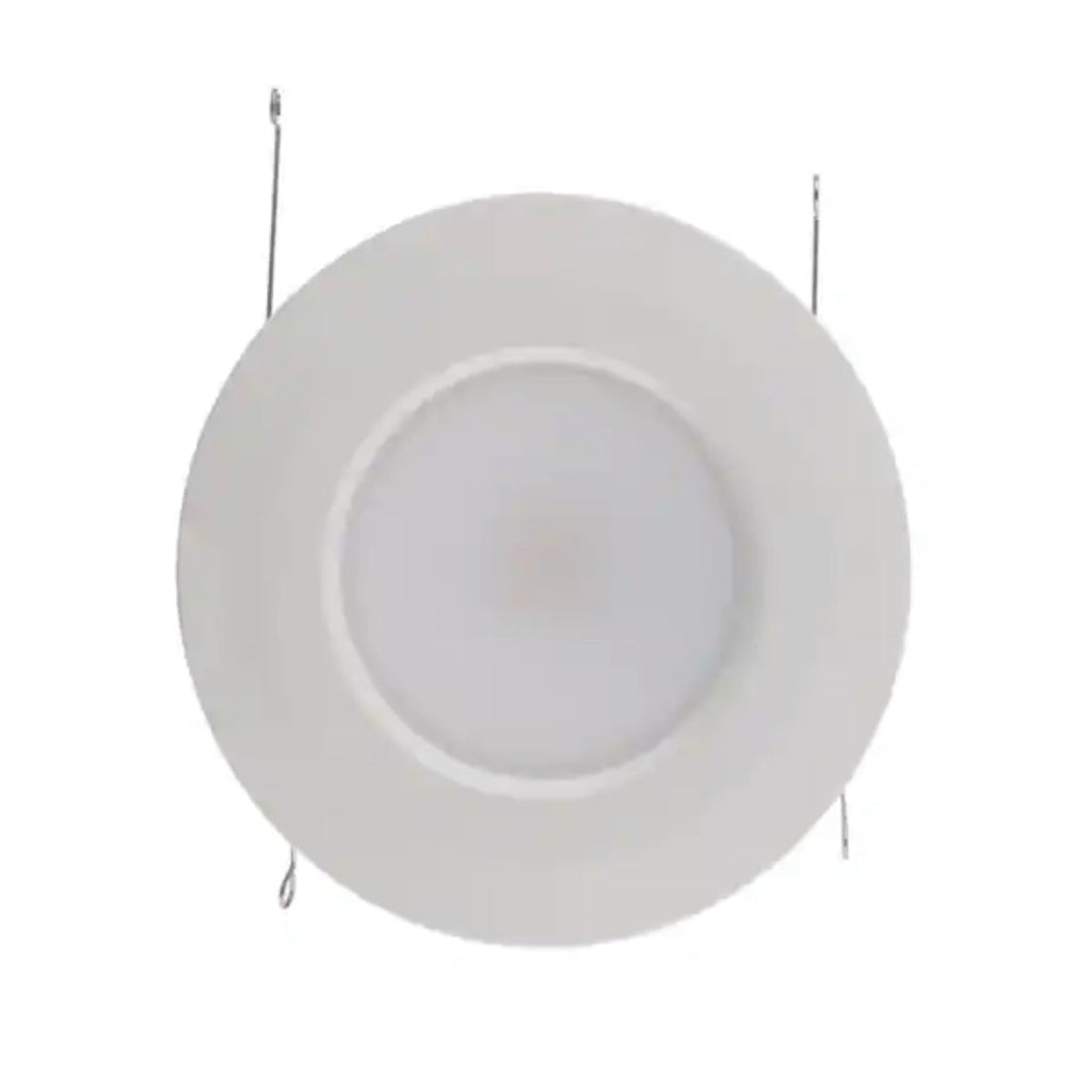 Commercial Electric 5/6 in. New Construction or Remodel Matte White Dimmable LED Recessed Trim with Adjustable Color Changing Technology - Damaged Box