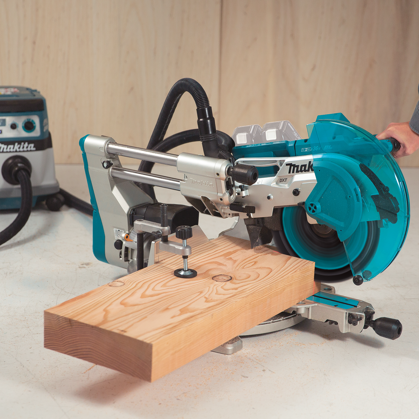 Makita 36 Volt LXT Brushless 12 Inch Dual Bevel Sliding Compound Miter Saw With Laser Factory Serviced (Tool Only)