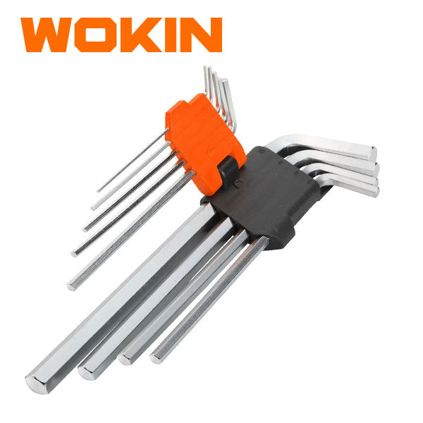 Wokin 9 Piece Extra Long Arm Hex Key Set