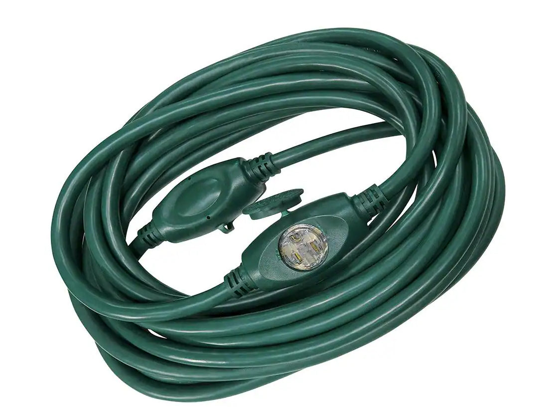 HDX 25 ft. 14/3 3 Outlet Extension Cord, Green - Damaged Box