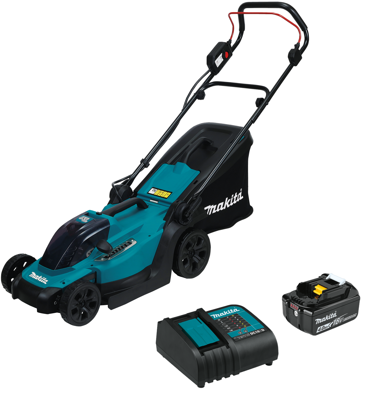 Makita 18V LXT Lithium Ion Cordless 13 Inch Lawn Mower Kit Factory Serviced