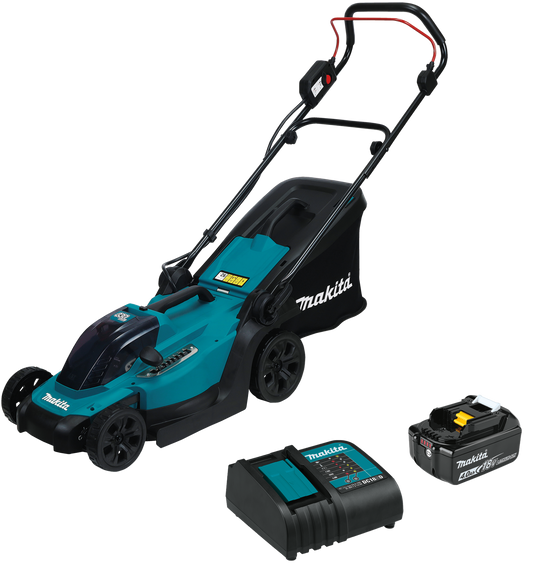 Makita 18V LXT Lithium Ion Cordless 13 Inch Lawn Mower Kit Factory Serviced