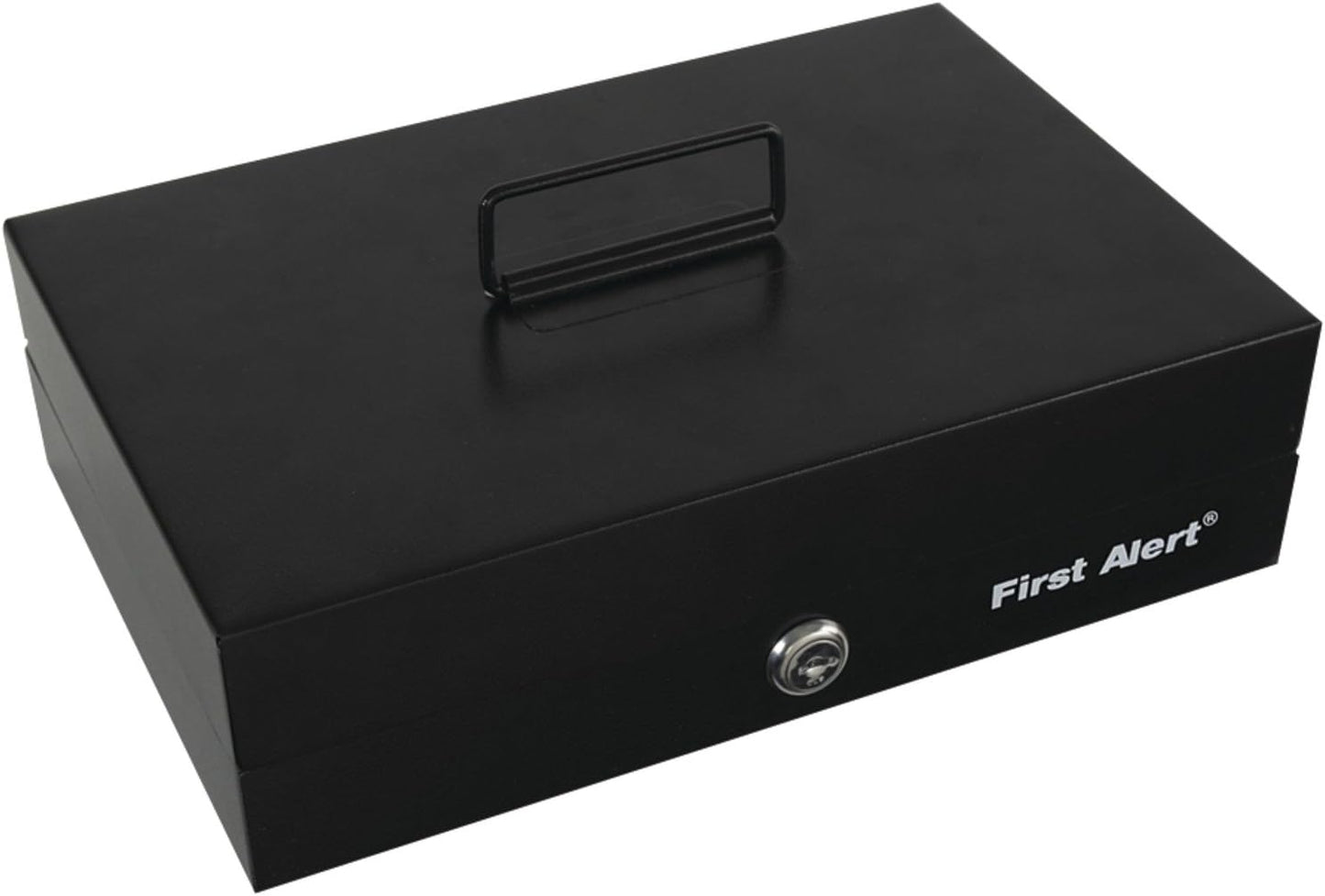 First Alert Cash Box with Removeable Tray & Top Clips