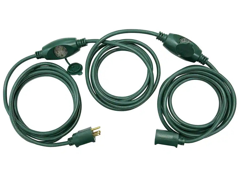 HDX 25 ft. 14/3 3 Outlet Extension Cord, Green - Damaged Box