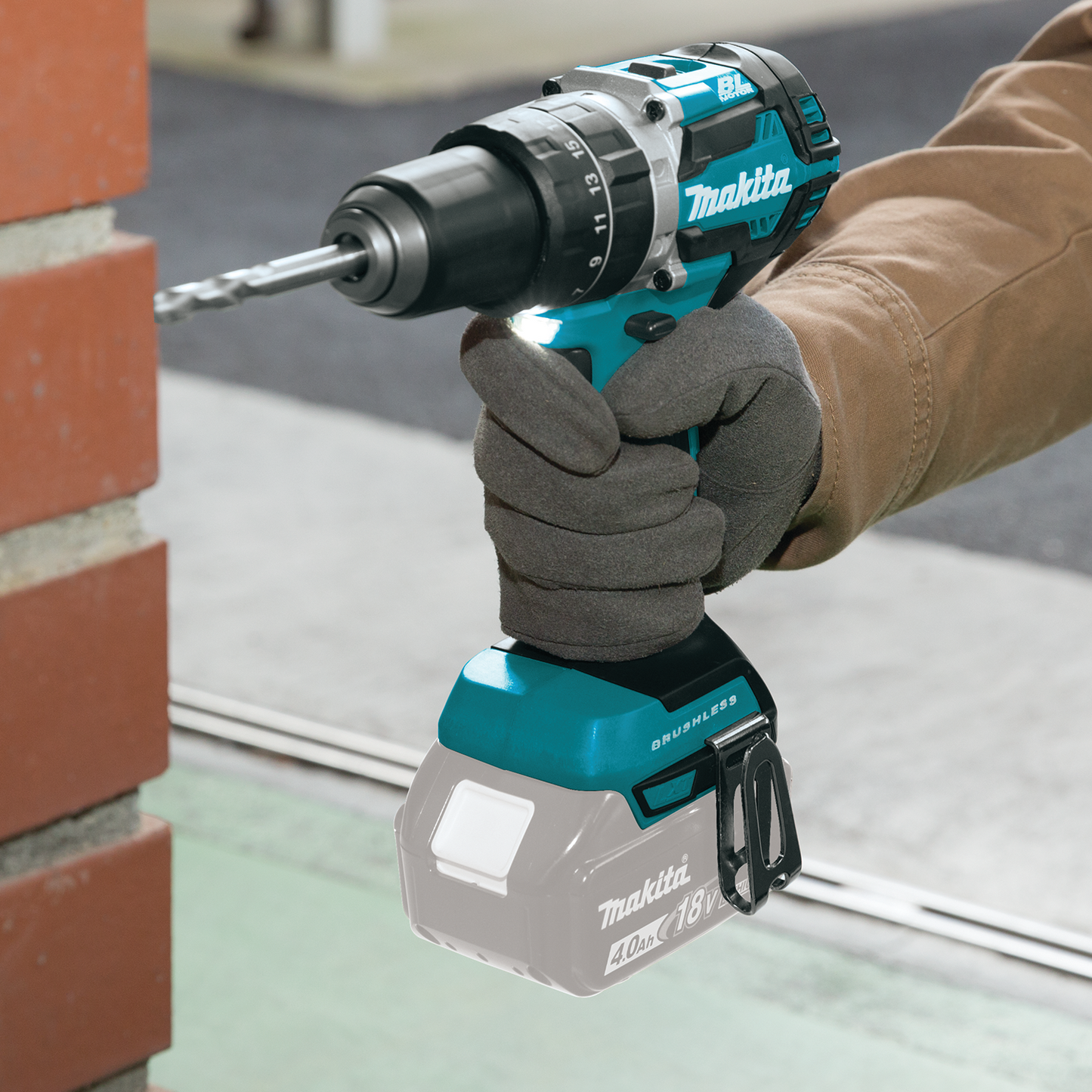 Makita 18 Volt LXT Lithium Ion Compact Brushless Cordless 1/2 Inch Hammer Driver Drill Factory Serviced (Tool Only)