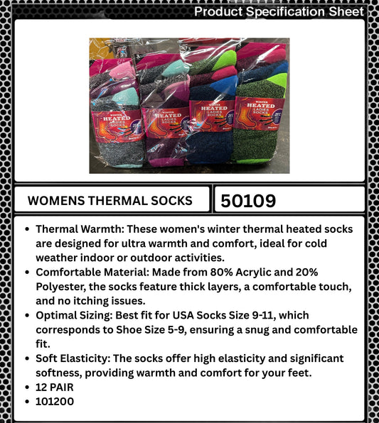 50109 Womens Thermal Socks