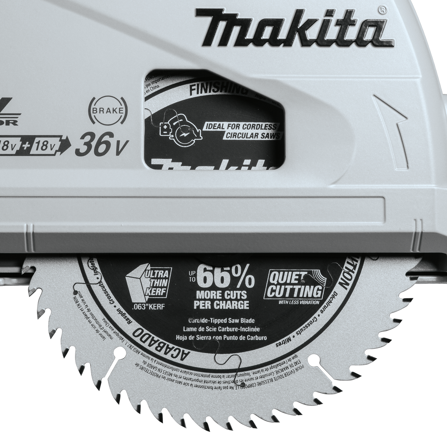 Makita 36 Volt (18V X2) Brushless 6 1/2 Inch Plunge Circular Saw Factory Serviced (Tool Only)
