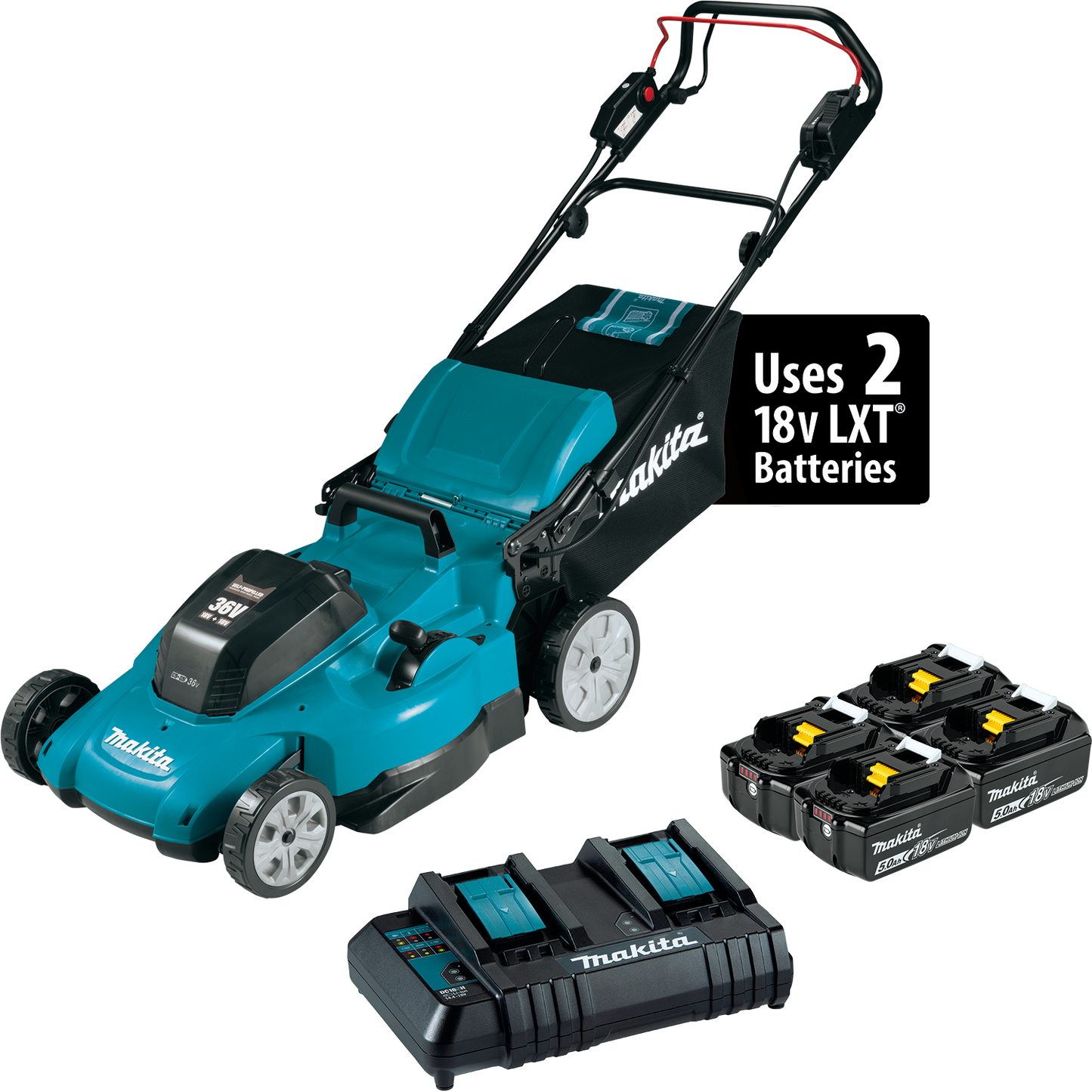 Makita 36V 21 Inch Self‑Propelled Lawn Mower Kit