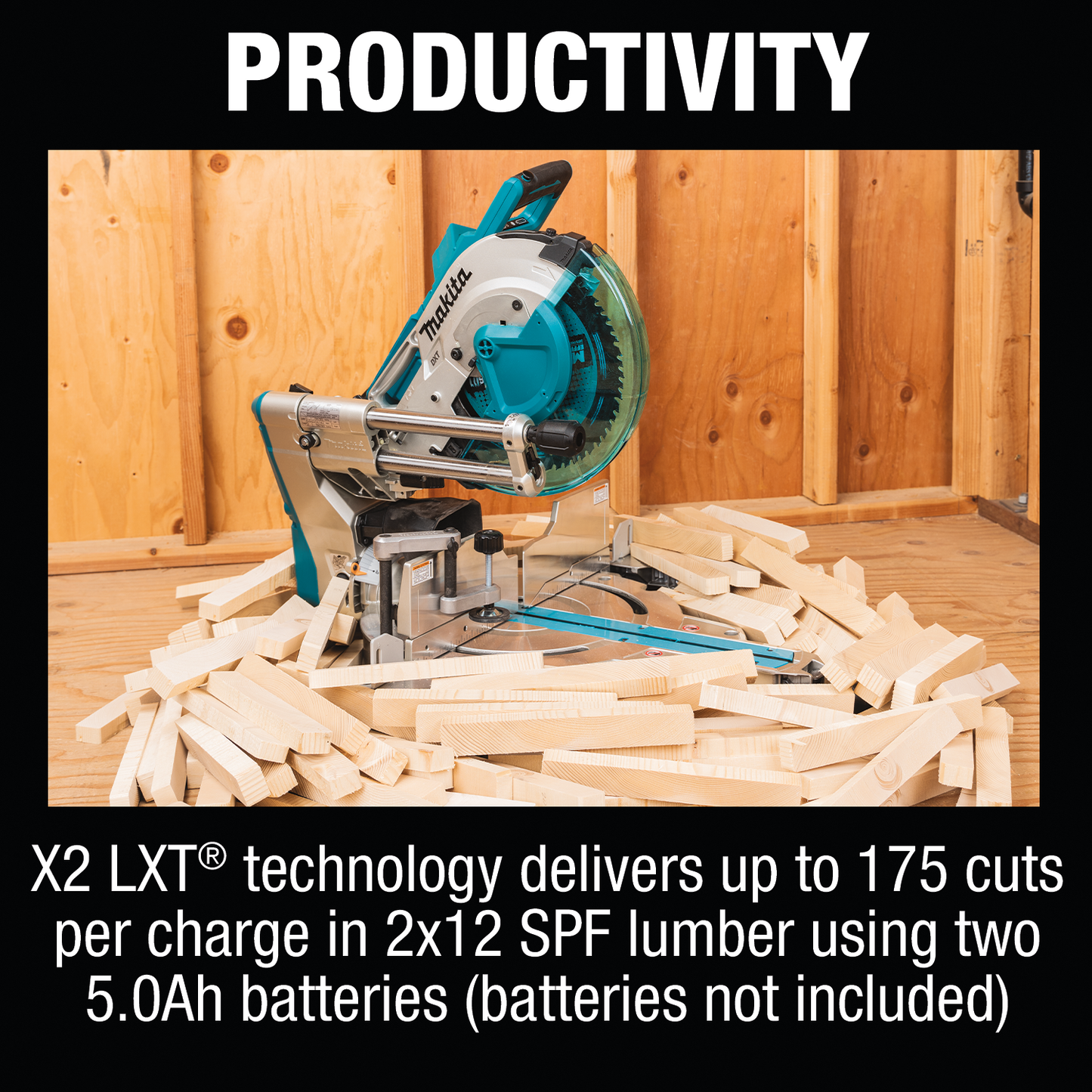 Makita 36 Volt LXT Brushless 12 Inch Dual Bevel Sliding Compound Miter Saw With Laser Factory Serviced (Tool Only)