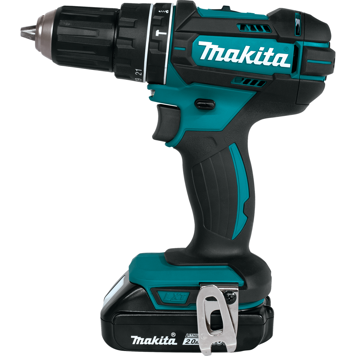 Makita 18 Volt LXT Lithium Ion Compact Cordless 1/2 Inch Hammer Driver Drill Kit (2.0Ah) Factory Serviced